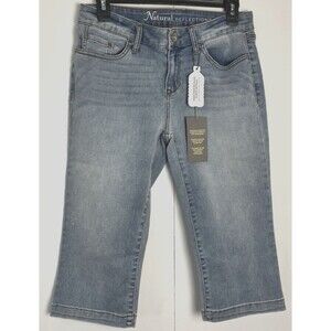 Natural Reflections Capri Camp Side Skimmer Light Blue Jeans Size 4 NWT